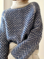 Herringbone Knit Turtleneck Sweater