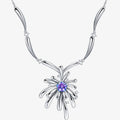 Carpe Diem Silver Crystal Crossette Necklace