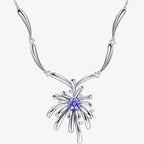 Carpe Diem Silver Crystal Crossette Necklace