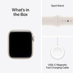 Apple Watch SE 3 [GPS + Cellular 40mm] Smartwatch with Starlight Aluminum Case with Starlight Sport Band - M/L. Fitness and Sleep Trackers, Heart Rate Monitor, Always-On Display, Water Resistant