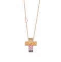 belle Époque Pink gold and rainbow sapphires necklace Getting Started Ordinary Cubic Zirconia