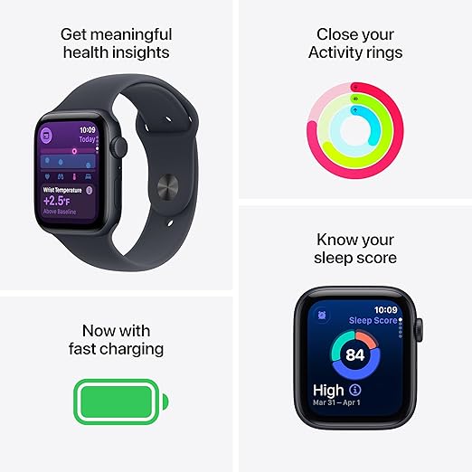 Apple Watch SE 3 [GPS + Cellular 40mm] Smartwatch with Starlight Aluminum Case with Starlight Sport Band - M/L. Fitness and Sleep Trackers, Heart Rate Monitor, Always-On Display, Water Resistant