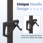 Solar LED Aluminum Cantilever Umbrella With Base