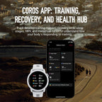 COROS PACE 4 Ultralight Sport GPS Watch, 1.2" AMOLED Touchscreen Running Watch, 19 days of daily use, Voice Features, Advanced Training Tools, Accurate GPS, Heart Rate Monitor(Silicone, White)
