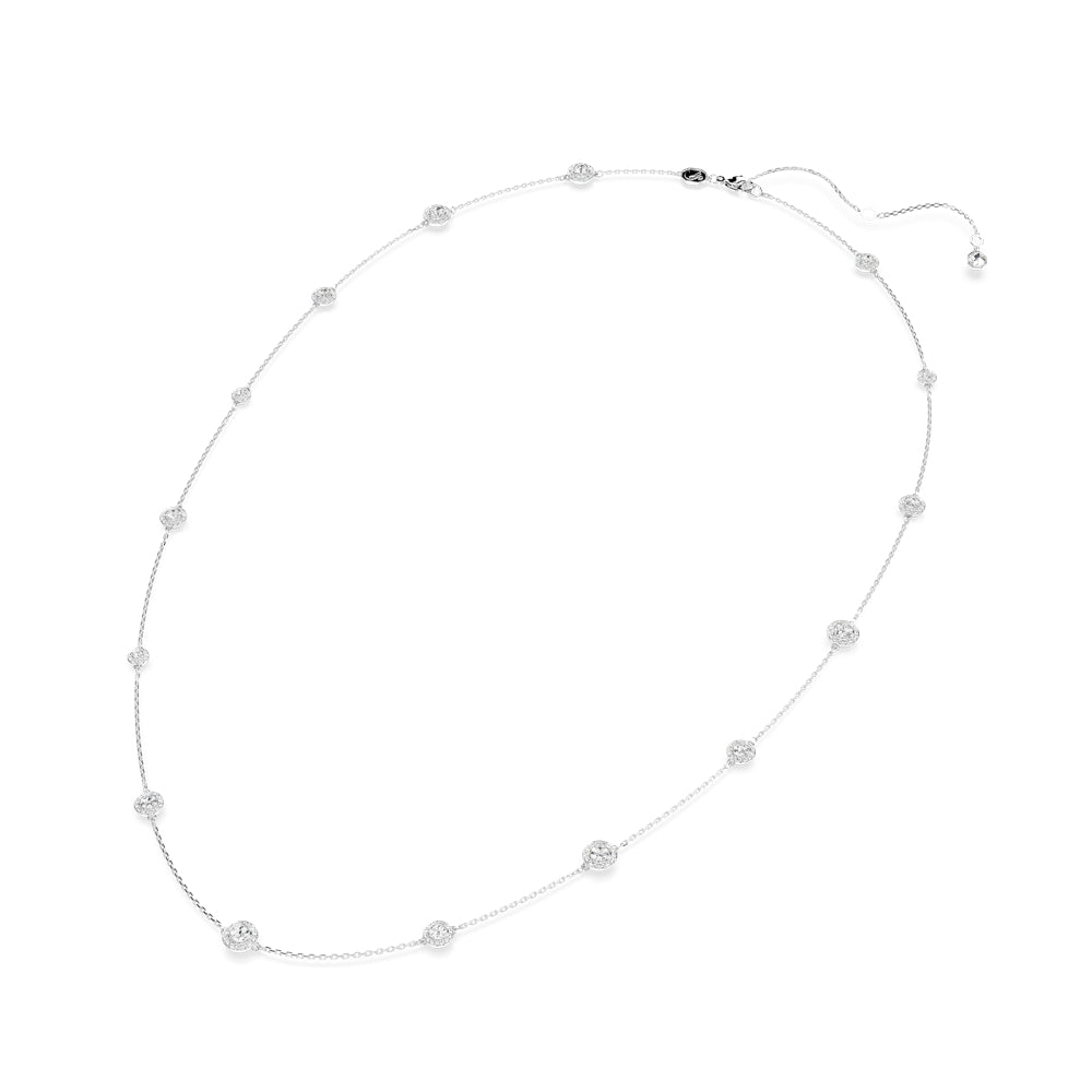 Swarovski Silver Una Angelic White Round Cut Necklace