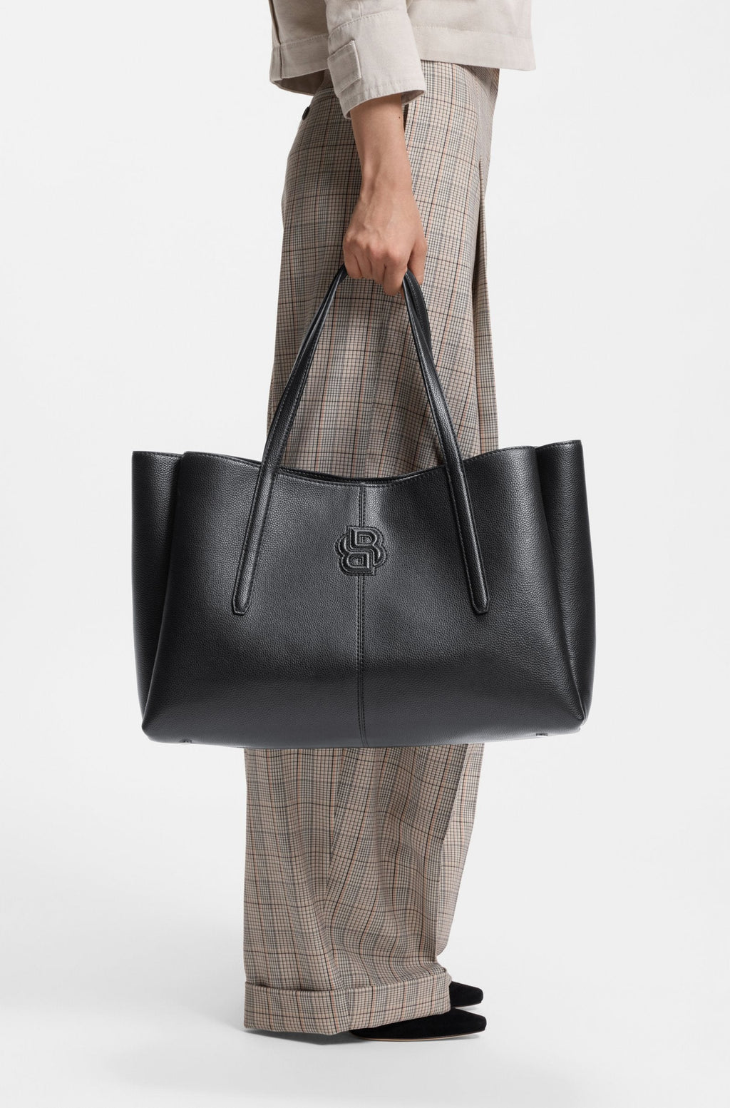Tote bag with padded Double B monogram