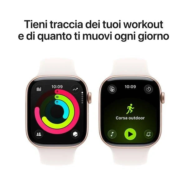 Apple Series 11 42mm Waterproof Smart Watch GPS + Cellular (2025) Rose Gold S/M